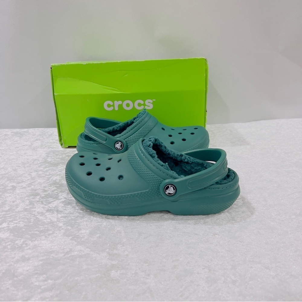 Crocs Classic Lined Clog Unisex Emerald Size M/4 W/6 Lightweight Comfy - Picture 3 of 11